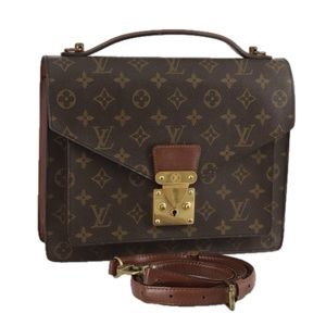 LOUIS VUITTON Monogram Monceau 28 Hand Bag M51185 LV Auth 108964